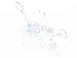 LXV 150 4T 3V IE NOABS E3 (APAC) drawing Driving mirror/s