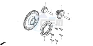 CB1300F1 CB1300SUPER FOUR drawing STARTING CLUTCH