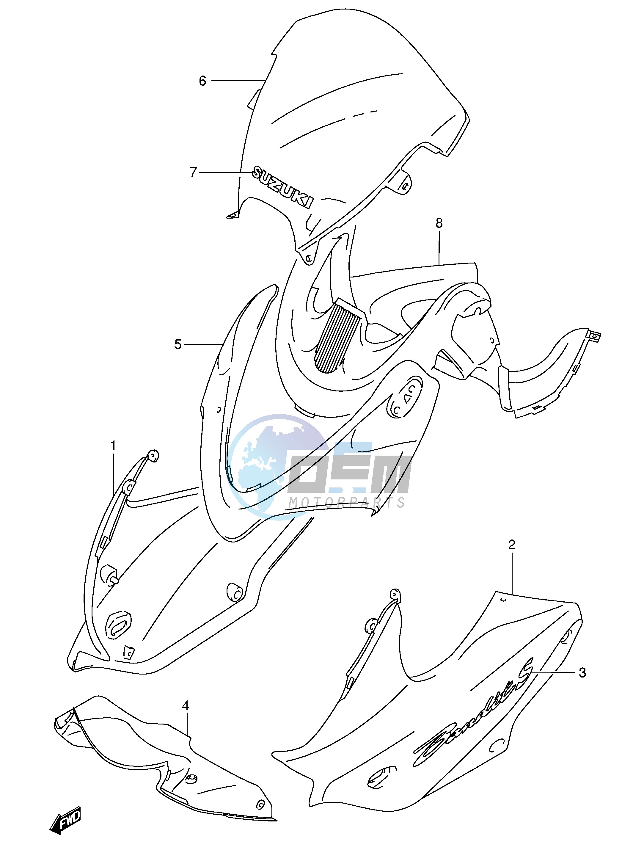 COWLING BODY (GSF600SK3 SUK3)