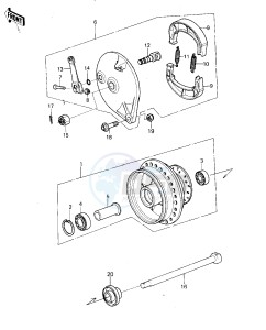 KX 125 A [KX125] (A6) [KX125] drawing FRONT HUB_BRAKE -- 80 A6- -