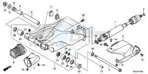 VFR1200FF VFR1200F UK - (E) drawing SWINGARM