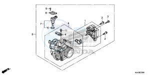 VT750C2SD UK - (E) drawing THROTTLE BODY