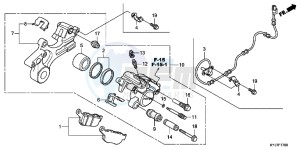 CBR250RB drawing REAR BRAKE CALIPER