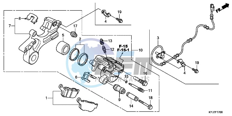 REAR BRAKE CALIPER