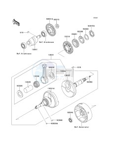 KLF 300 C [BAYOU 300 4X4] (C5-C9) [BAYOU 300 4X4] drawing CRANKSHAFT