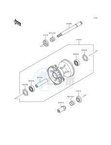 KX 125 K [KX125] (K) [KX125] drawing FRONT HUB