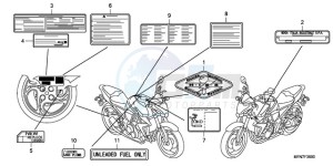 CB1000R9 Europe Direct - (ED) drawing CAUTION LABEL(1)