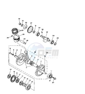 TT A 350 drawing CRANKSHAFT PISTON