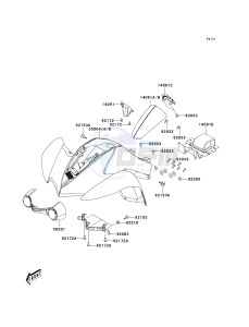 KSF 50 B [KFX50] (B7F-B9S) B7F drawing FRONT FENDER-- S- -