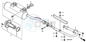 TRX250XD TRX250X Australia - (U) drawing MUFFLER