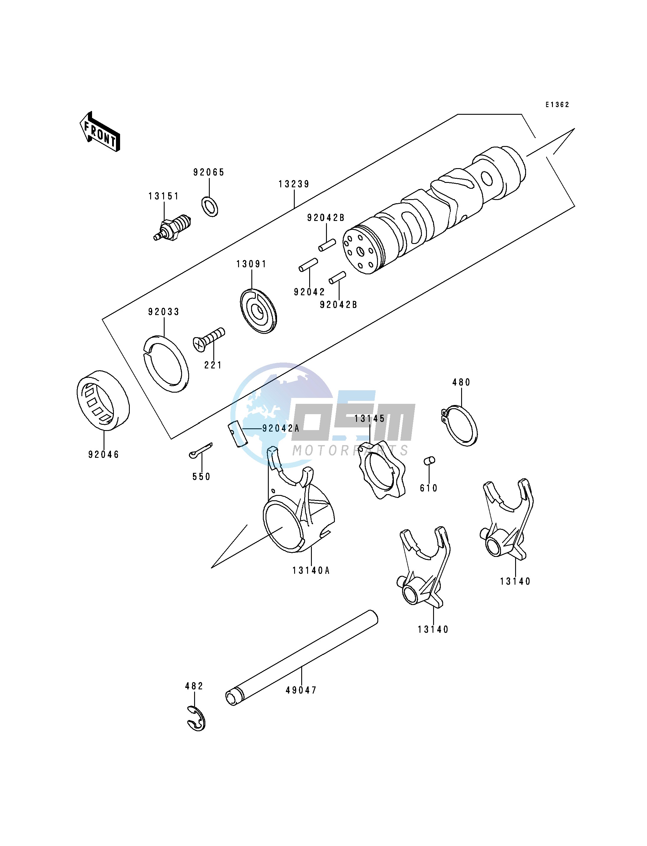 GEAR CHANGE DRUM_SHIFT FORK-- S- -