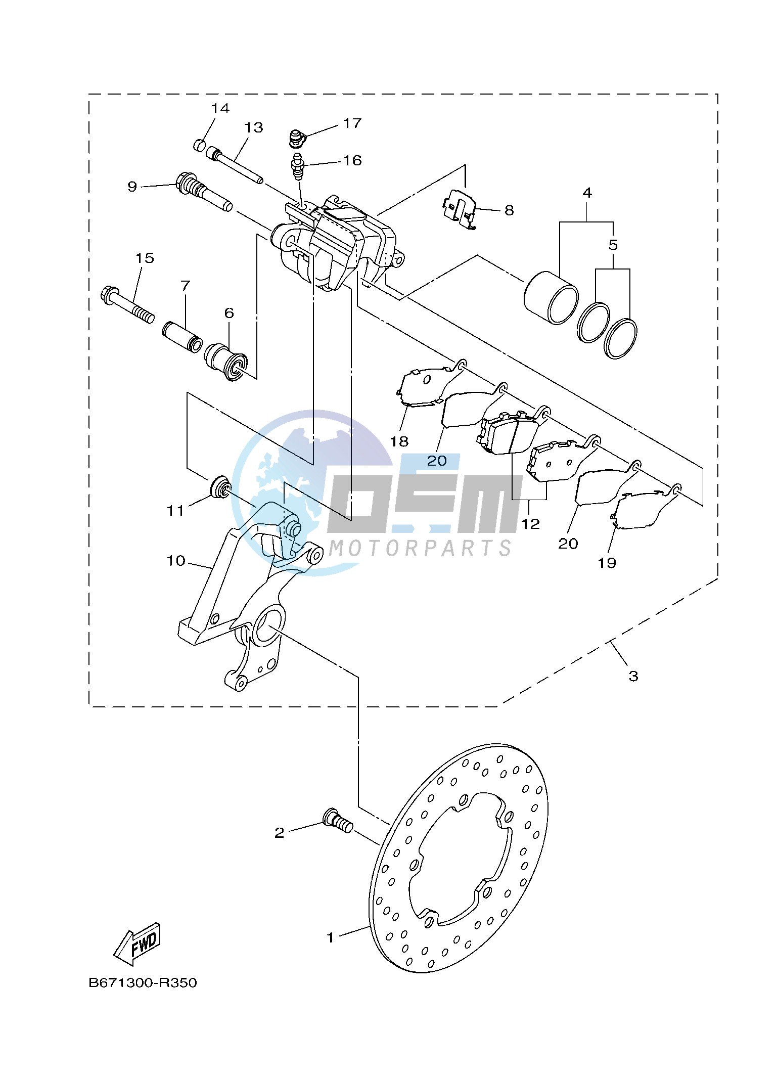 REAR BRAKE CALIPER