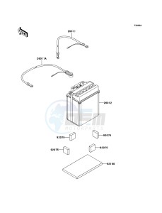 KVF360 4x4 KVF360A8F EU GB drawing Optional Parts(Battery)