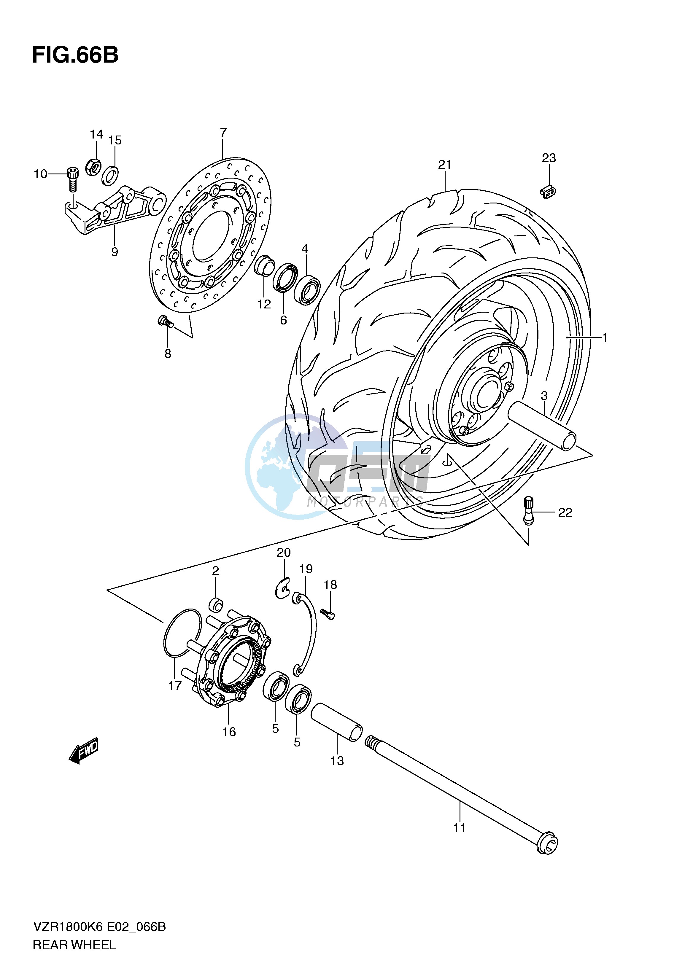 REAR WHEEL (VZR1800L0 UFL0 ZL0 ZUFLO)