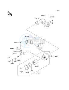 KAF 950 A [MULE 2510 DIESEL] (A1-A3) [MULE 2510 DIESEL] drawing AIR CLEANER-BELT CONVERTER