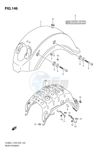 VL800 (E3-E28) VOLUSIA drawing REAR FENDER (VL800L1 E28)