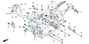 VT750CA drawing FRAME BODY