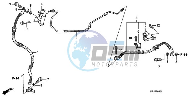 REAR BRAKE PIPE (FES125)(FES150)