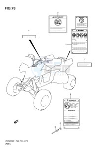 LT-R450 (E28-E33) drawing LABEL (LT-R450ZL1 E28)