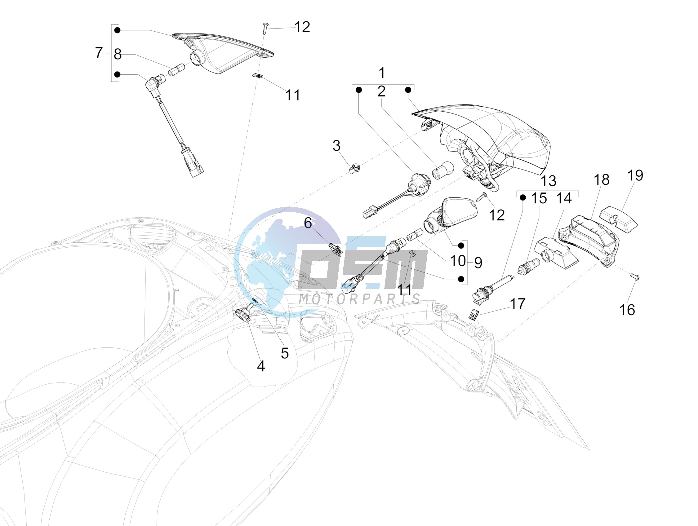 Rear headlamps - Turn signal lamps