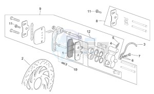 Scarabeo 125-150-200 (eng. Rotax) drawing Front caliper