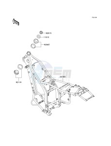 KLX 250 H [KLX250S] (H6F-H7F) H7F drawing FRAME