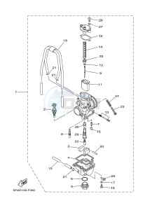 YZ85 YZ85LW (1SN4 1SN6 1SP4 1SP6) drawing CARBURETOR