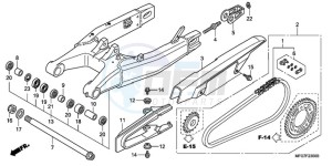 CB600F39 Australia - (U / ST) drawing SWINGARM