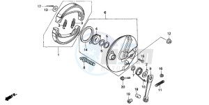 CM125C drawing FRONT BRAKE PANEL