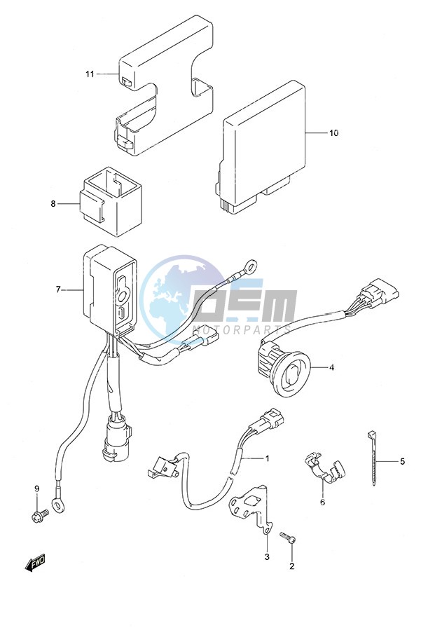 PTT Switch/Engine Control Unit