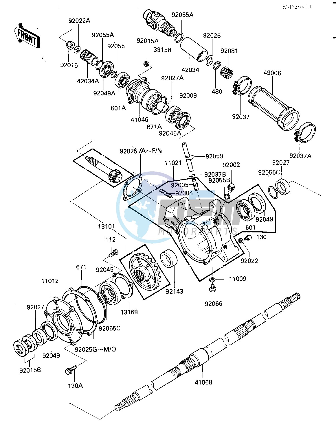 DRIVE SHAFT_FINAL GEARS_REAR AXLE -- E_NO. 015128-- -