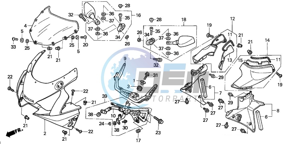 UPPER COWL (CBR900RR2,3)