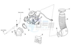 Scarabeo 125-200 e3 (eng. piaggio) drawing Carburettor I