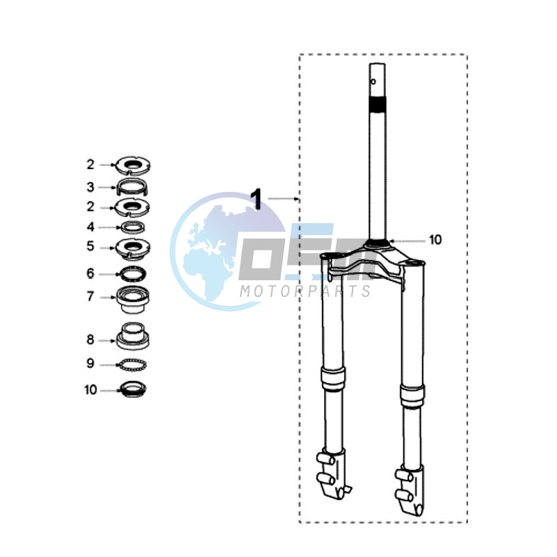 FRONT FORK / STEERINGHEAD