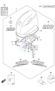 DF 200A drawing Engine Cover (Black)