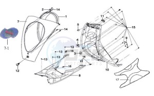 MIO 100 drawing FRONT FENDER / FRONT FORK/ CENTRAL STAND