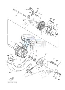 XTZ125E (1SBB) drawing REAR WHEEL