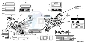 CBR1000RAH 2ED - (2ED) drawing CAUTION LABEL