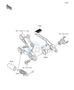 NINJA ZX-6R ABS ZX636FGF FR GB XX (EU ME A(FRICA) drawing Brake Pedal