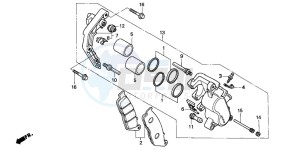 VT600C drawing FRONT BRAKE CYLINDER