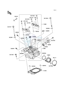 KX450F KX450EBF EU drawing Cylinder Head