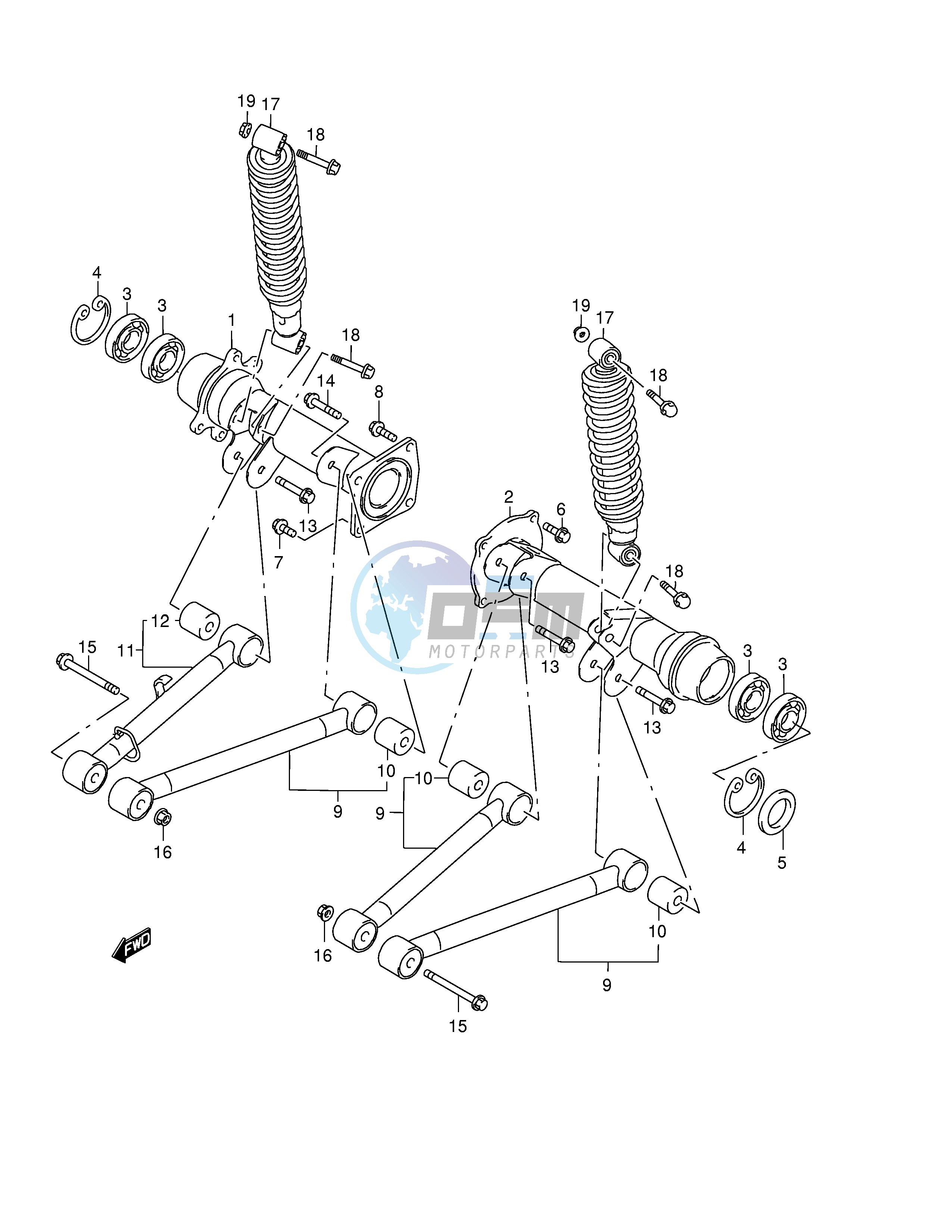 REAR AXLE HOUSING (MODEL W X)