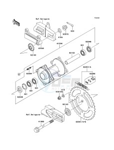 KX85_/_KX85_II KX85ABF EU drawing Rear Hub