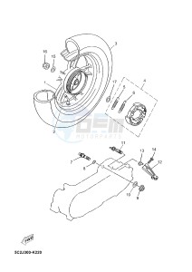 YN50 OVETTO (2APE) drawing REAR WHEEL