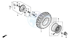 TRX250TE FOURTRAX ES drawing FRONT WHEEL