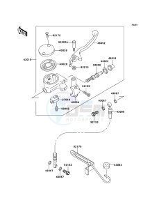 VN800 CLASSIC VN800-B10P GB XX (EU ME A(FRICA) drawing Front Master Cylinder