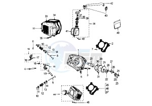 LOOXOR 125-150 - 125 cc drawing CYLINDER HEAD