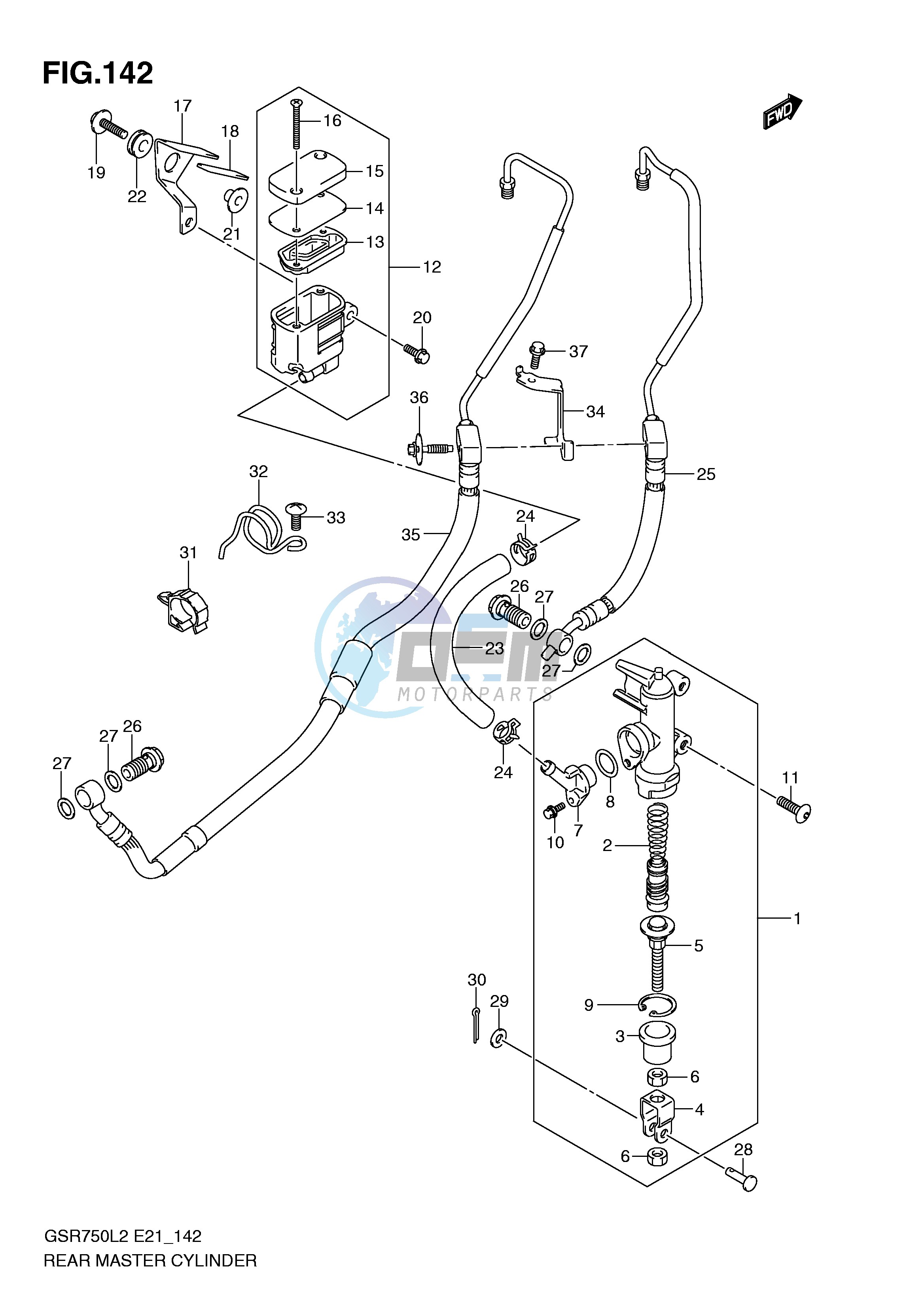 REAR MASTER CYLINDER (GSR750AL2 E24)