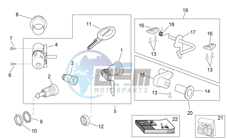 Decal - Lock hardware kit