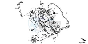 CBR500RAD CBR500R ABS UK - (E) drawing RIGHT CRANKCASE COVER